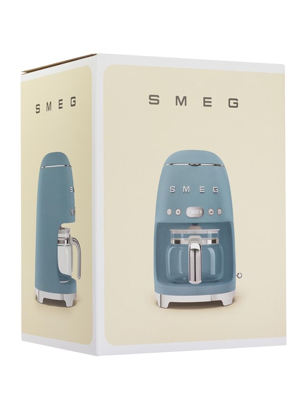 Smeg 50''s Style Drypfilter kaffemaskine DCF02SBMEU Storm Blue, Filter kaffemaskine, 1,4 L, Malet kaffe, 1050 W, Blå