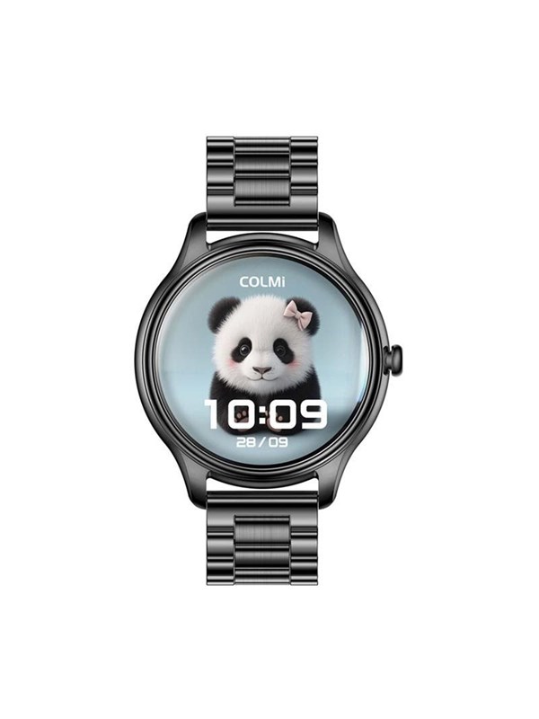 Colmi L28 Smartwatch (Sort + Sort Stålrem) - 1.32", IP68