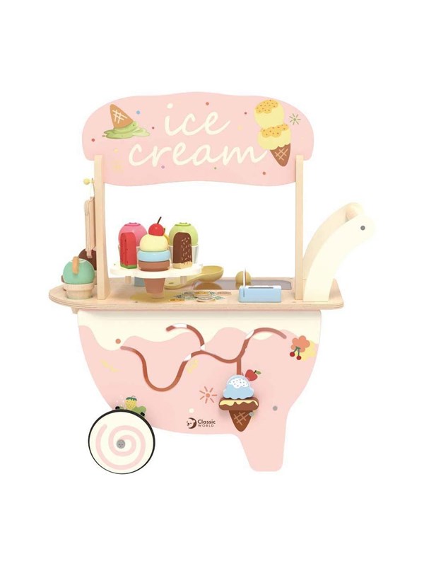 Classic World Wooden Ice Cream Cart billede