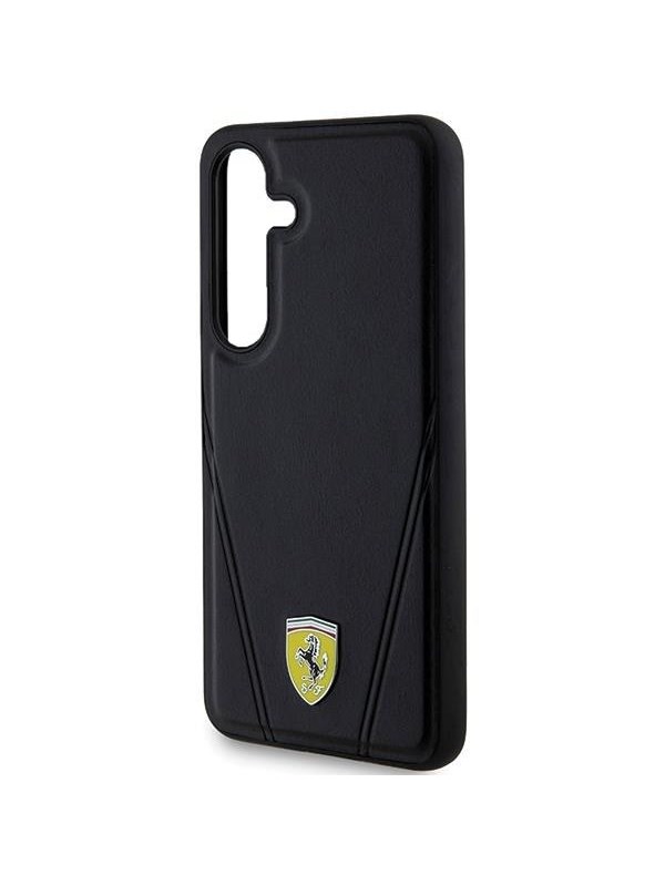 Ferrari Hot Stamp V Lines MagSafe Case for Samsung Galaxy S24+ - Black