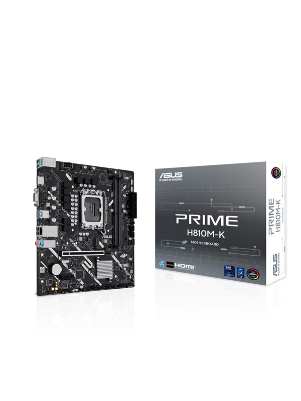 ASUS PRIME H810M-K Bundkort - Intel H810 - Intel LGA1851 - DDR5 RAM - Micro-ATX