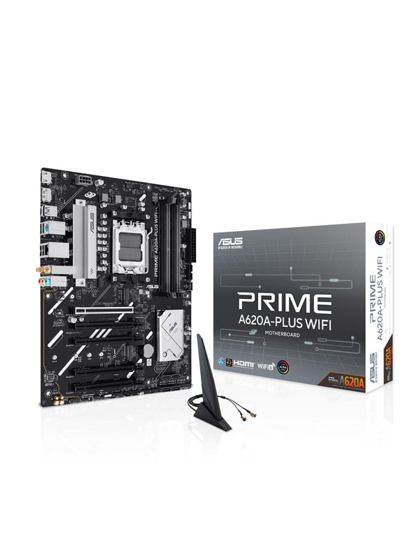 ASUS PRIME A620A-PLUS WIFI Bundkort - AMD A620A - AMD AM5 - DDR5 RAM - ATX