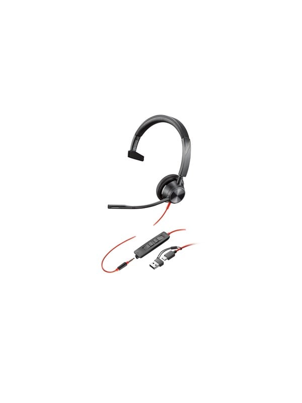 HP Poly Blackwire 3315 Kablet Høretelefoner Sort
