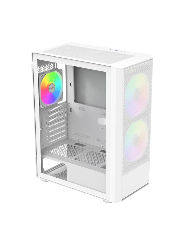 PC kabinet miditower mATX - Montech X5, hvid, uden PSU