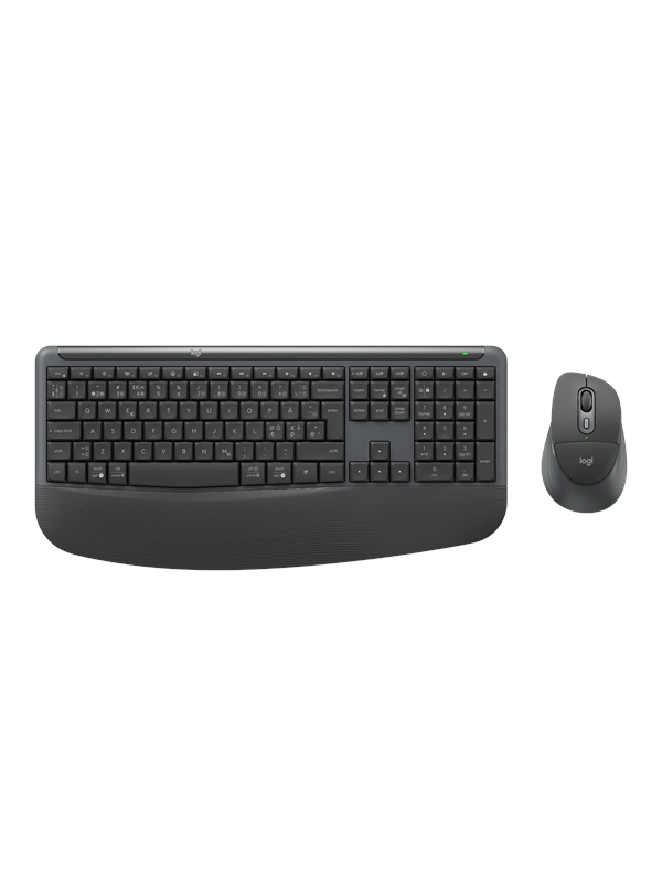 Logitech Signature Comfort Plus Combo MK880 (Graphite) - Tastatur & Mus sæt - Nordisk - Grå