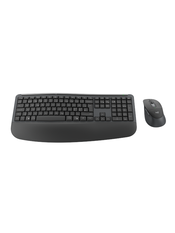 Logitech Signature Comfort Plus MK880 - Graphite - Tastatur & Mus sæt - Nordisk - Grå billede