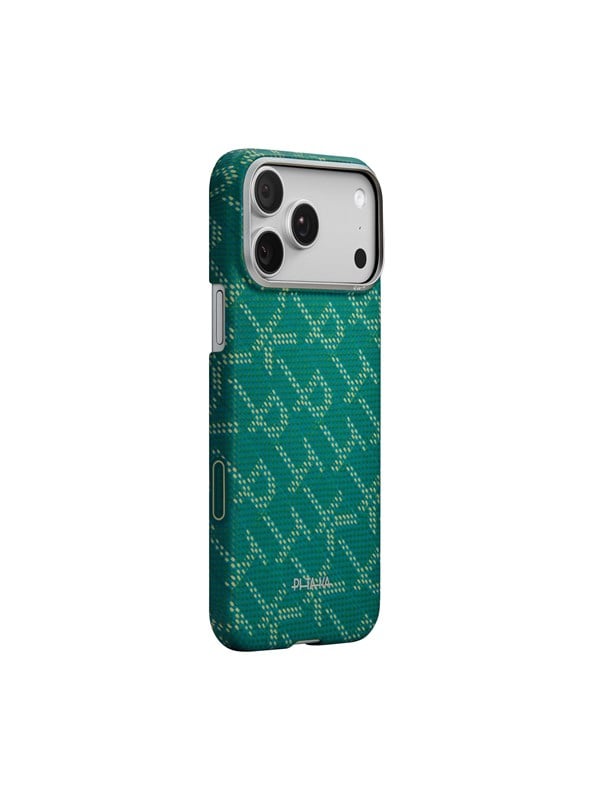 PITAKA Ultra-Slim Case - Monogram-Gold/Green - iPhone 17 Pro