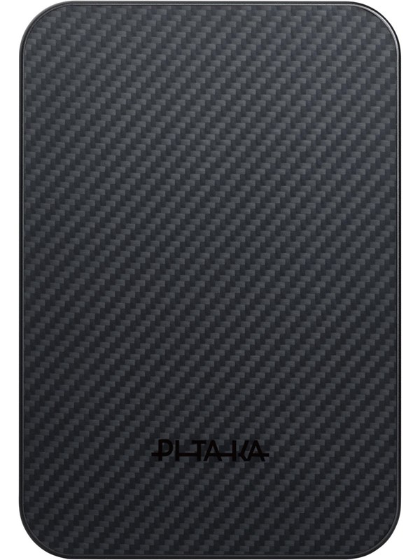PITAKA Power Bank Qi2 - 10 000 mAh - Black/Grey Powerbank - Sort - 10000 mAh