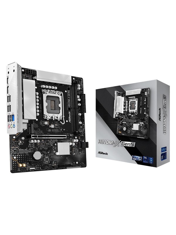 ASRock H810M-X Gen5 Bundkort - Intel H810 - Intel LGA1851 - DDR5 RAM - Micro-ATX