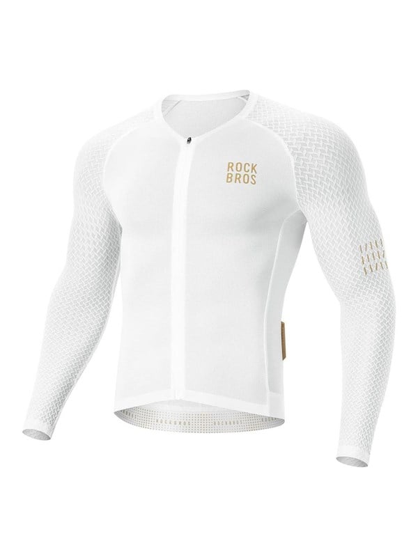 Rockbros YDCX008 Diamond Long Sleeve Cycling Jersey Size XL - White