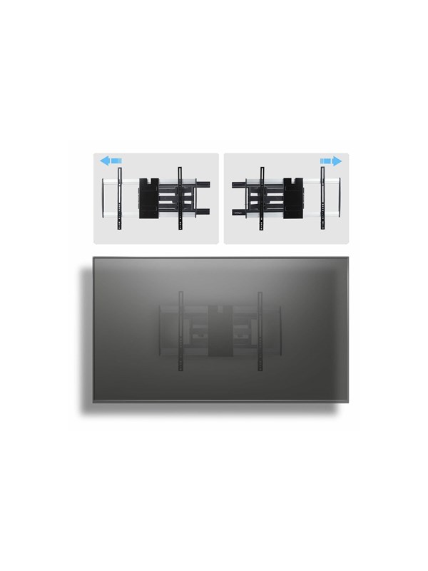 StarTech.com Startech mounting kit - articulating - for flat panel - low profile VESA 600x400 45Kg - black silver - TAA Compliant - Maks 45 kg - Maks størrelse 65"