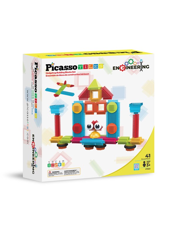 PicassoTiles Hedgehog Blocks, byggesæt med 41 dele
