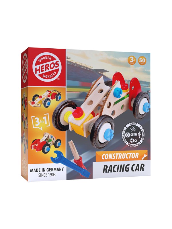 Heros Constructor - 3-i-1, racerbil, 50 dele