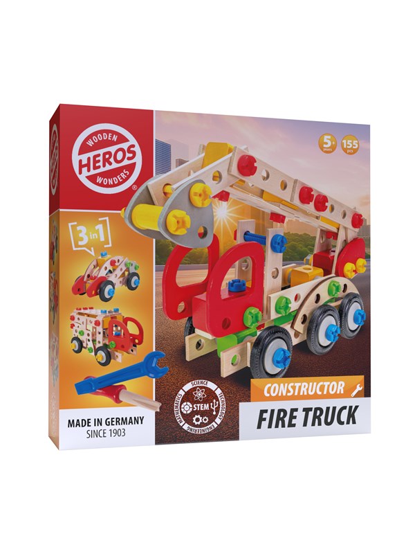 Heros Constructor - 3-i-1, brandbil, 155 dele