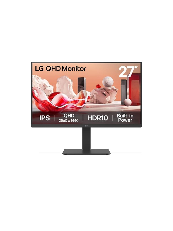 LG 27BA54QB-B PC Skærm - 27", 2560x1440, 75Hz, IPS, HDMI, DisplayPort, HDR10