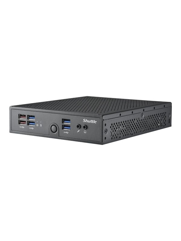 Shuttle XPC slim DS50U - Barebone - Slim-PC LGA1700 sokkel - 1 x Celeron 7305 - RAM 0 GB - UHD Graphics - Gigabit Ethernet, 2.5 Gigabit Ethernet - sort