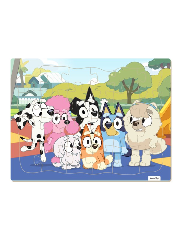 Bluey - Indrammet Pap Puslespil - 24 brikker - Venner