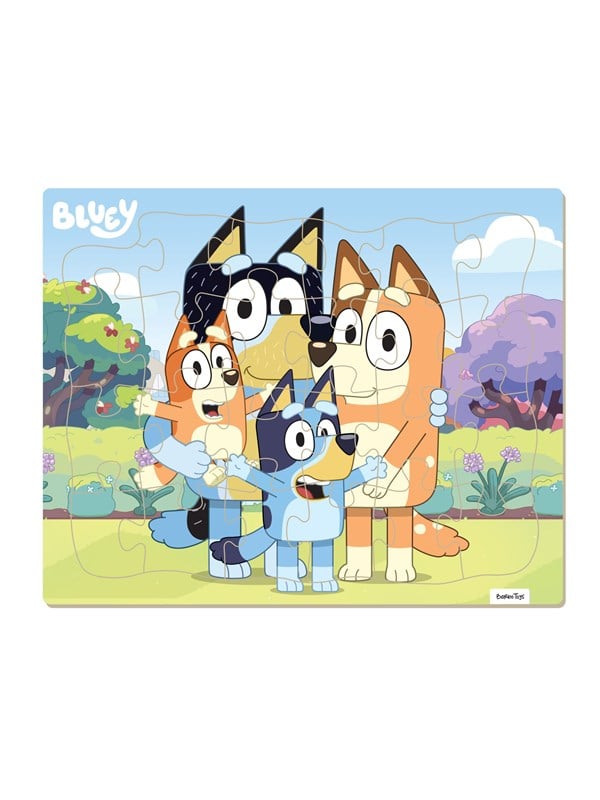 Bluey - Indrammet Pap Puslespil - 24 brikker - Familie
