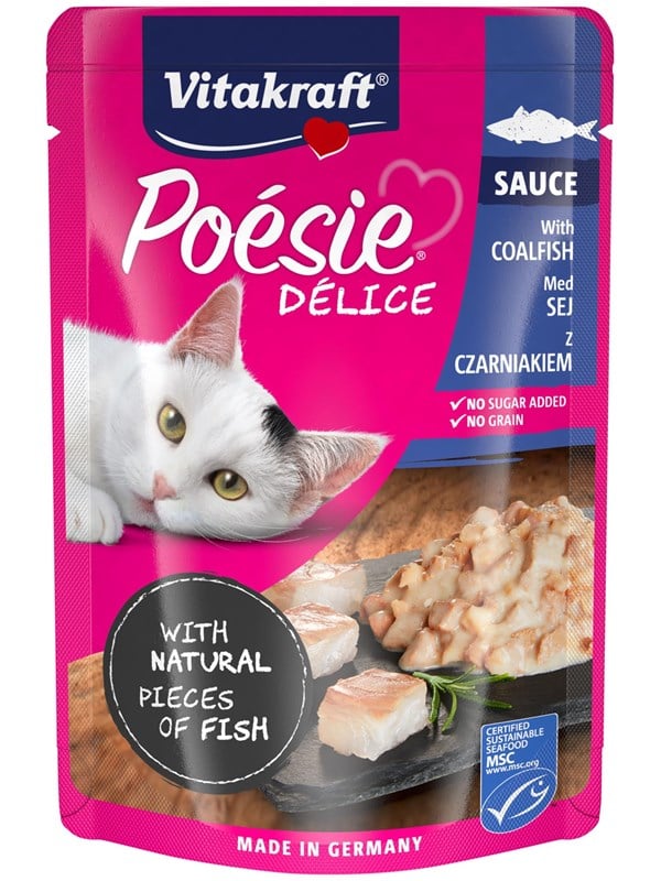 VÃ¥dfoder til kat - Vitakraft PoÃ©sie DÃ©lice med sej, 85 g