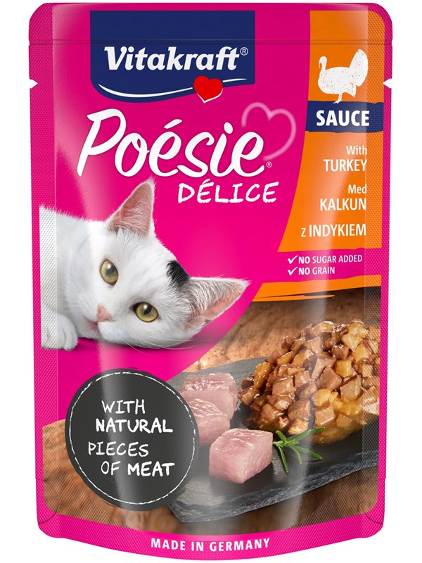 Vådfoder til kat - Vitakraft Poésie Délice med kalkun, 85 g