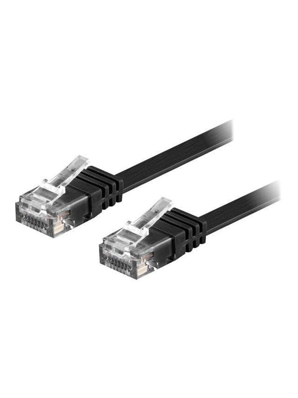 Deltaco patch cable - 10 m - black - Sort - 10m