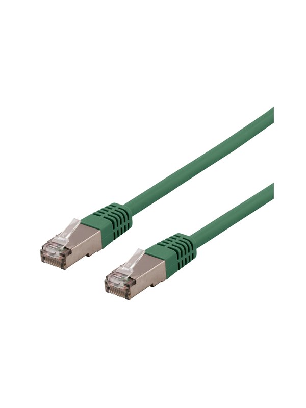 DELTACO S/FTP Cat6 patchkabel, LSZH, 5m, Green