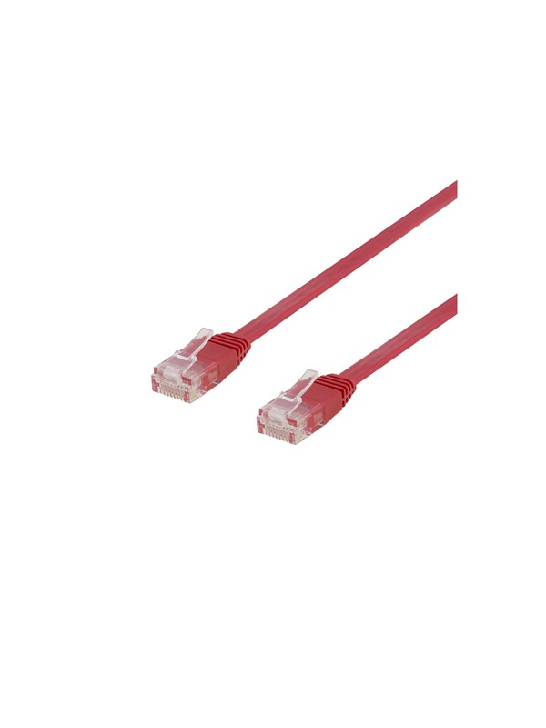 Deltaco patch cable - 50 cm - red - Rød - 0.5m