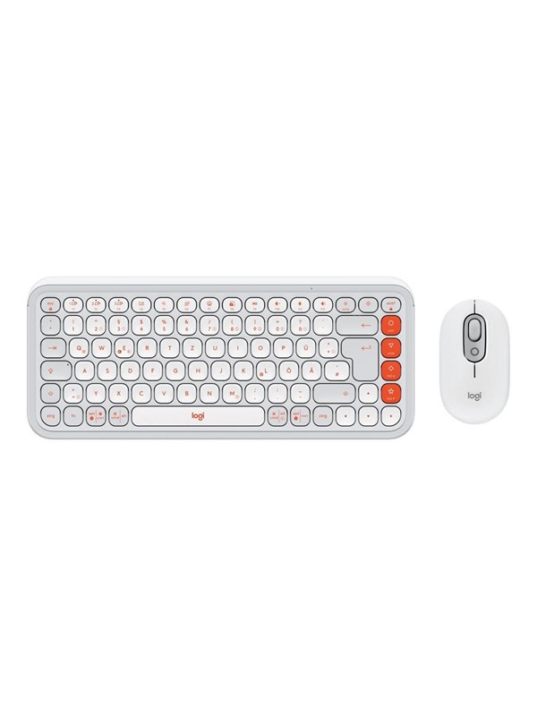 Logitech POP Icon Combo Sæt med mus og tastatur Saks Trådløs Tysk