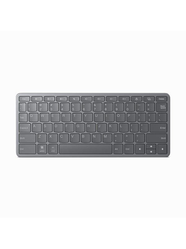 Lenovo KB331U - Tastatur - multienhed - trådløs - USB-C, Bluetooth - QWERTY - US International - luna-grå