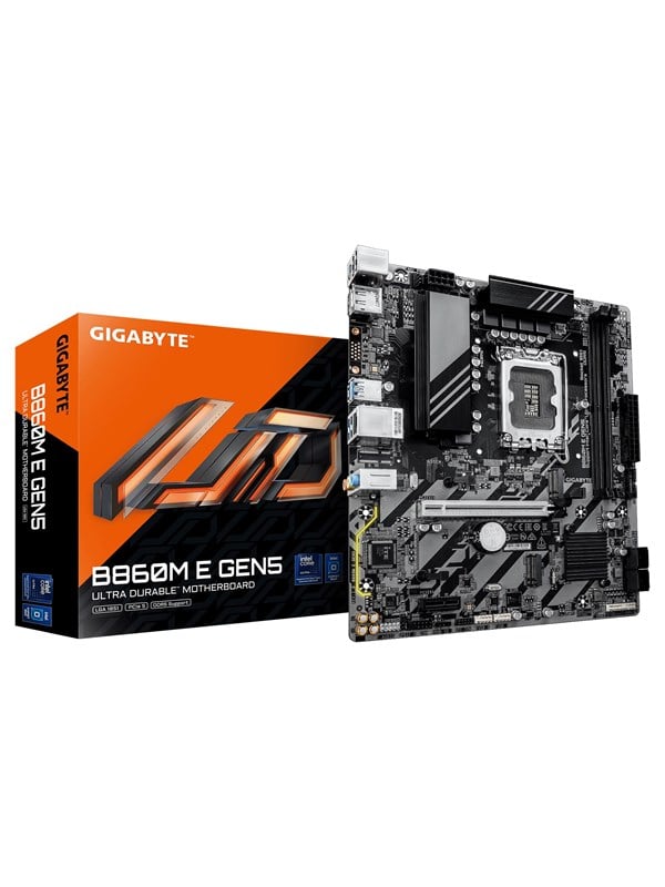 GIGABYTE B860M E GEN5 Bundkort - Intel B860 - Intel LGA1851 - DDR5 RAM - Micro-ATX