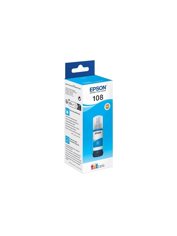 Epson EcoTank 107 Cyan 7200 sider Blækrefill