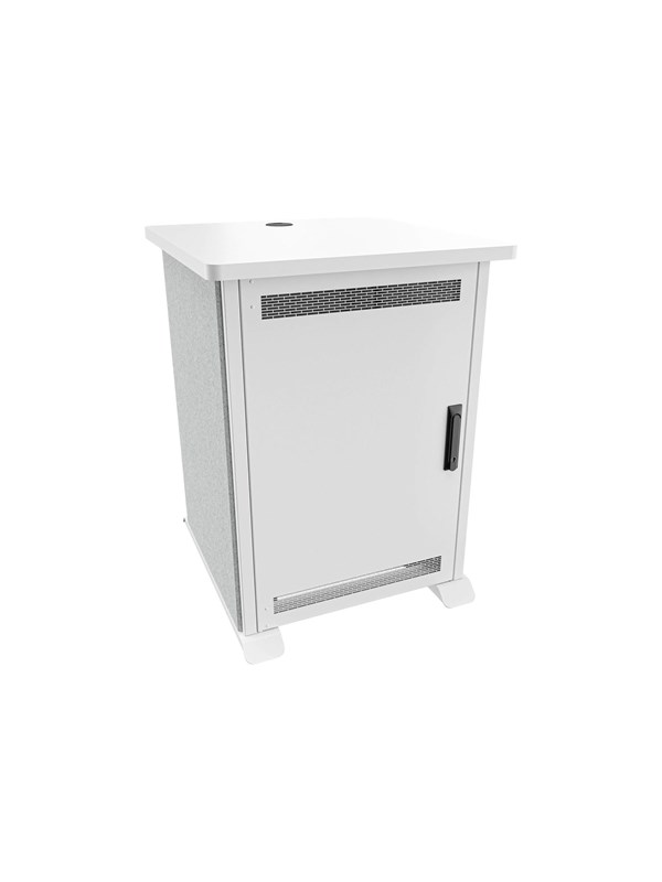 Middle Atlantic Forum cart - designer white silver grey - TAA Compliant - Maks 136 kg - Maks størrelse