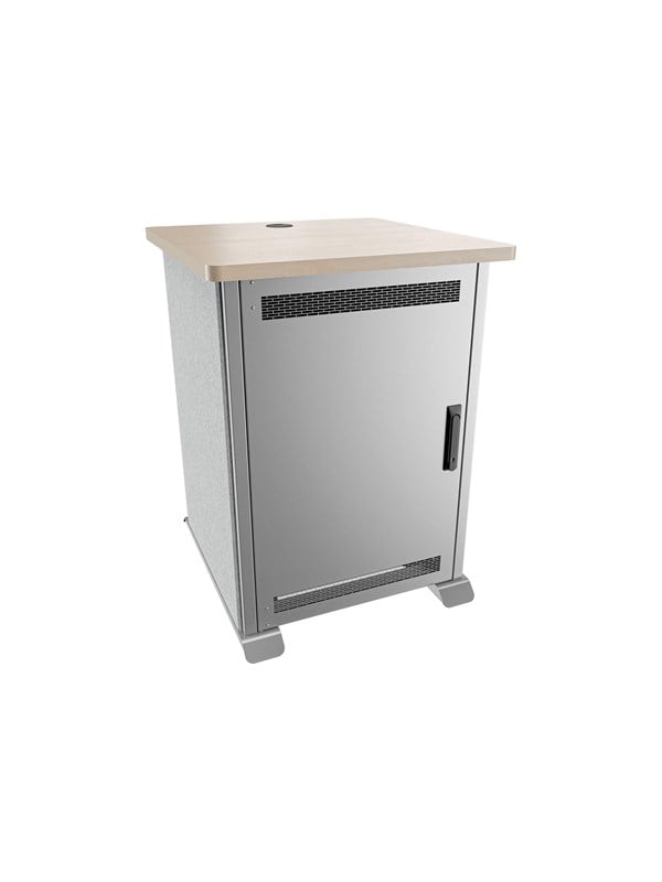 Middle Atlantic Forum cart - kensington maple magnesium silver grey - TAA Compliant - Maks 136 kg - Maks størrelse
