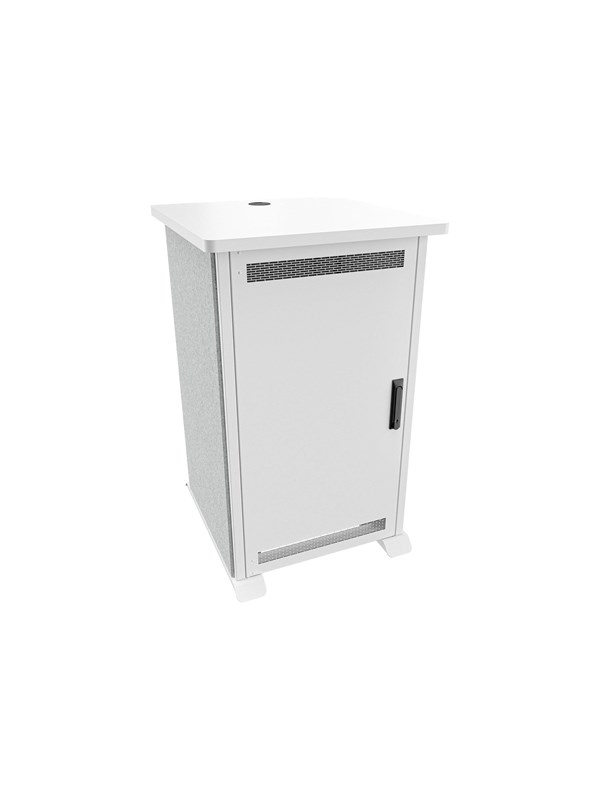 Middle Atlantic Forum cart - designer white silver grey - TAA Compliant - Maks 136 kg - Maks størrelse