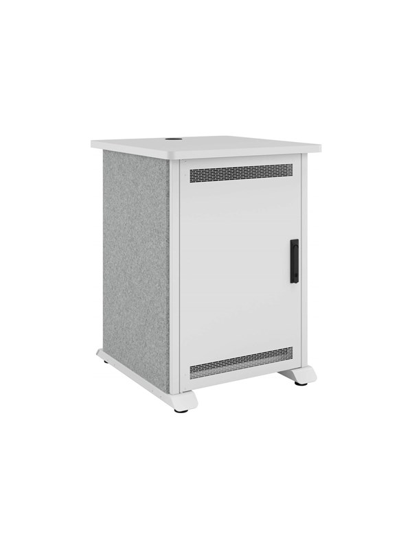 Middle Atlantic Forum cart - designer white silver grey - TAA Compliant - Maks 136 kg - Maks størrelse