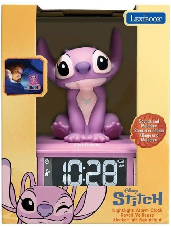 Lexibook - Disney Stitch - Vækkeur Med Lys Til Børn - Angel
