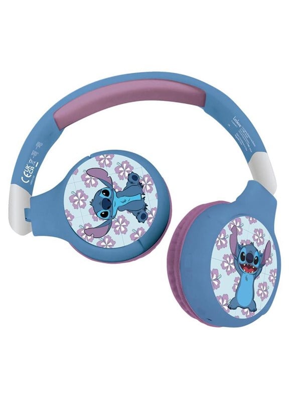 Lexibook HPBT010D Børnehovedtelefoner - Bluetooth og Ledning, Max 85dB - Disney Stitch
