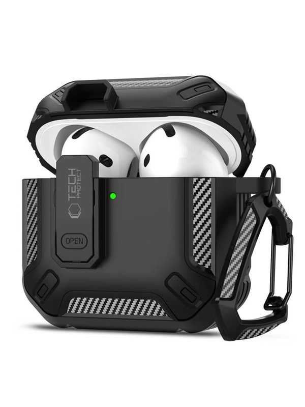 Tech-Protect Carbonox Case for AirPods 4 - Black billede