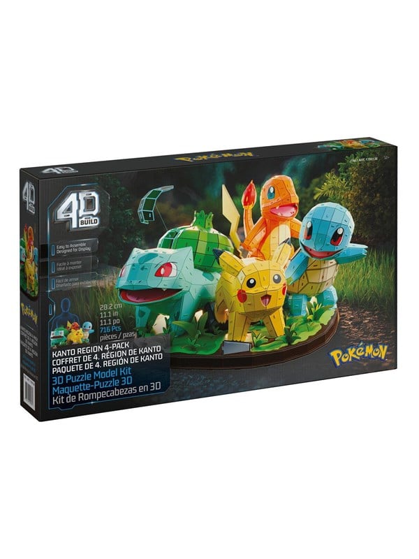 Pokemon 4D Build Pokémon First Starters 28 cm 4D Puzzles