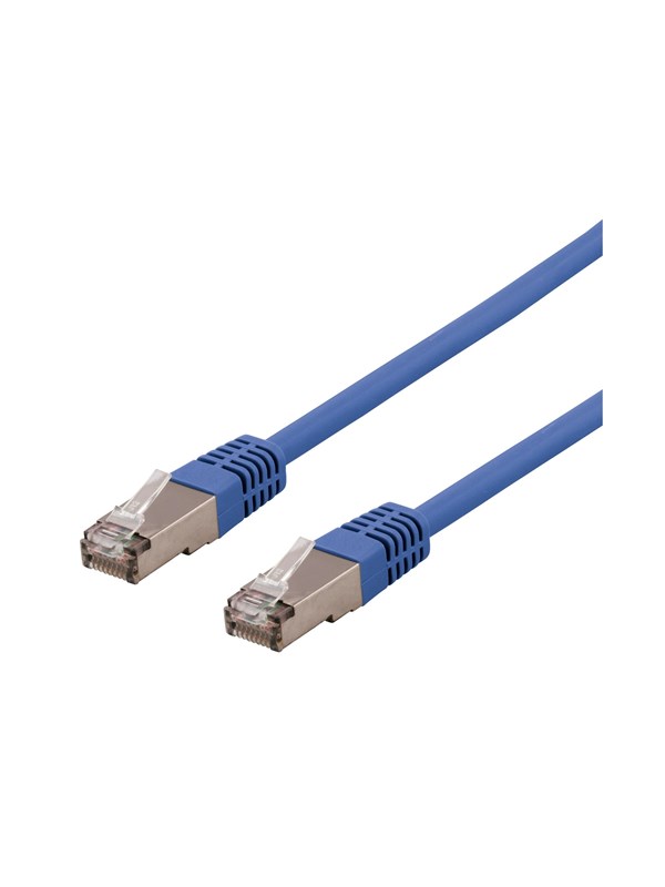 DELTACO S/FTP Cat6 patchkabel, LSZH, 1m, Blue