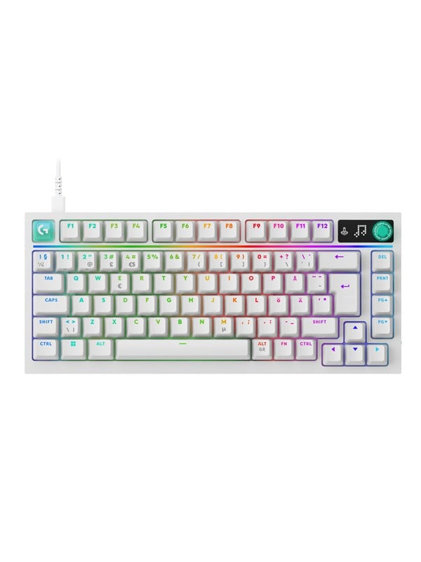 Logitech G316 X 75 - Gaming Tastatur - Uden Numpad - Nordisk - Hvid