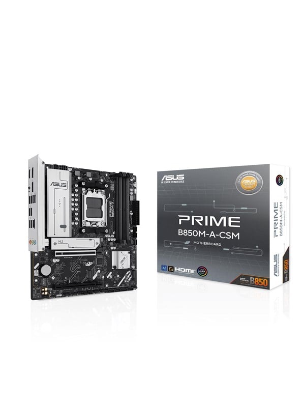 ASUS PRIME B850M-A-CSM Bundkort - AMD B850 - AMD AM5 - DDR5 RAM - Micro-ATX