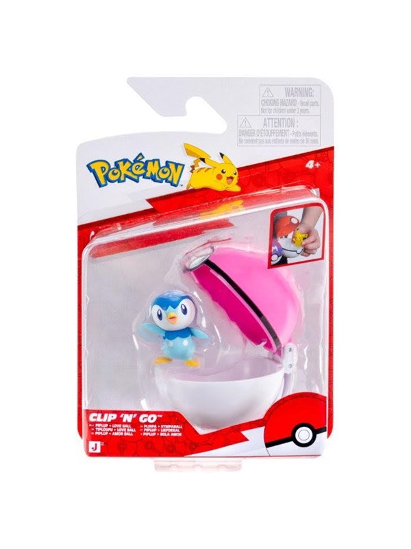 Pokemon CLIP N GO PIPLUP WITH LOVE BALL