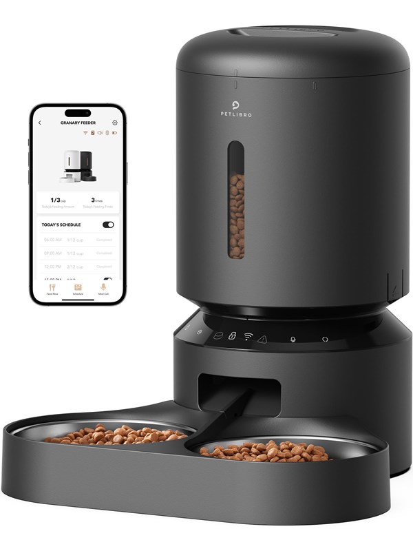 Petlibro GRANARY WIFI DUAL FOOD TRAY BLACK