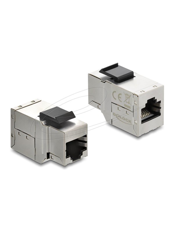 DeLOCK keystone module - silver black - Sort
