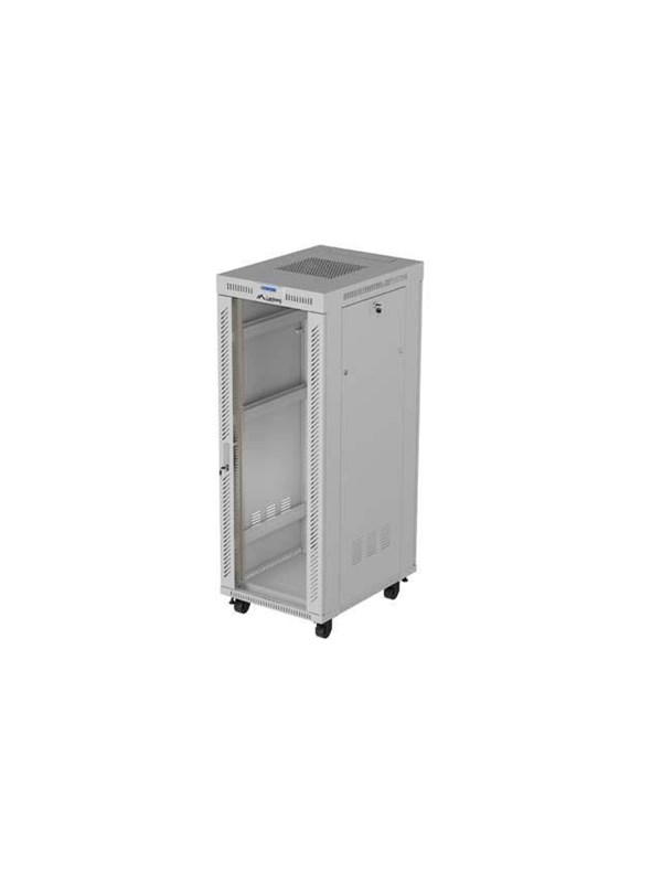Lanberg FF01 series V2 - rack - 600 x 800 flat pack with glass door LCD - 32U