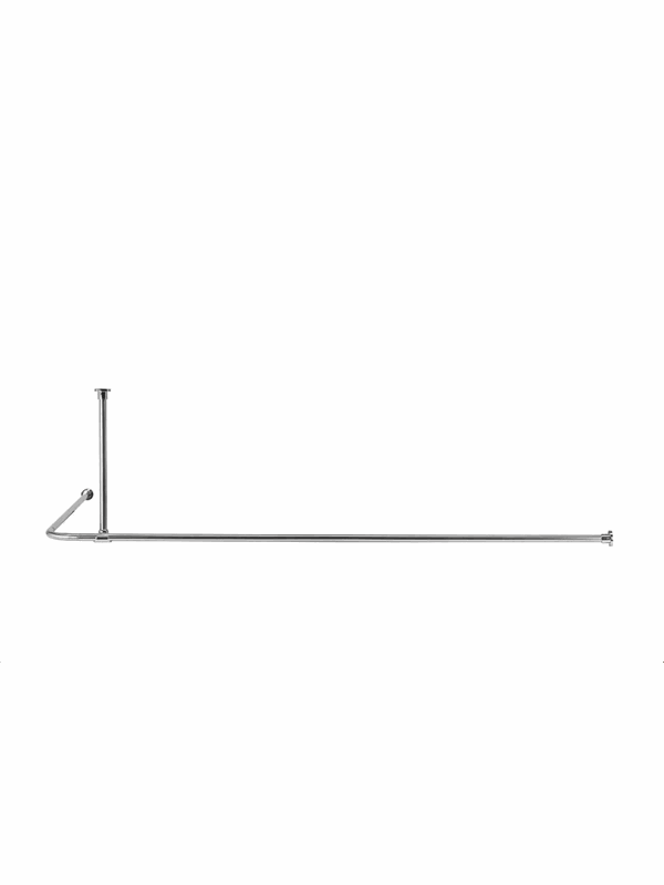 Croydex Kvalitets forhængsstang L-form 200 x 100 cm