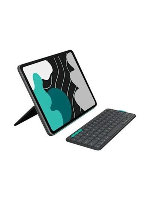 Logitech Flip Folio - keyboard and folio case full size - QWERTY - English - graphite Input Device - Tastatur & Folio sæt - Engelsk - Grå