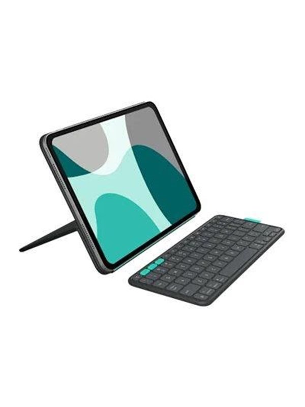 Logitech Flip Folio - keyboard and folio case full size - QWERTY - English - graphite Input Device - Tastatur & Folio sæt - Engelsk - Grå