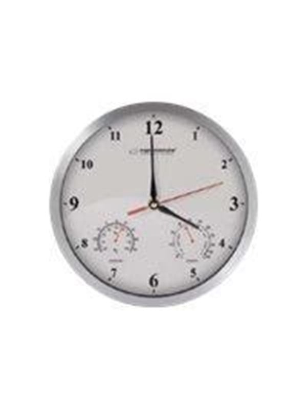 Esperanza EHC008W vægur med termometer og hygrometer - rund, hvid, 30 cm